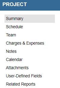 Aurotask Projects Navigation Pane