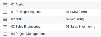 Screenshot of Autotask Issues list.